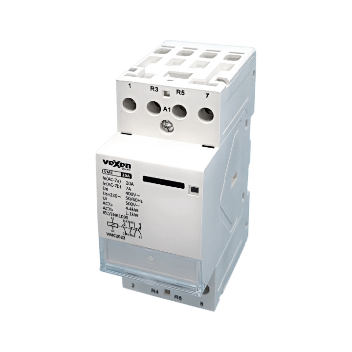 Contacteur modulaire VMC2022 2NO, 2NC, 20A, AC230V