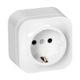 Surface-moutned single socket  ToDo 2P+Z Schuko IP20, white