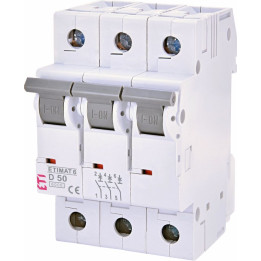 Miniature circuit breaker, ETIMAT 6 3p D50