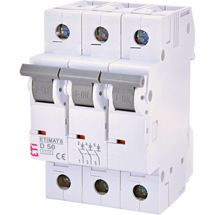 Miniature circuit breaker, ETIMAT 6 3p D50