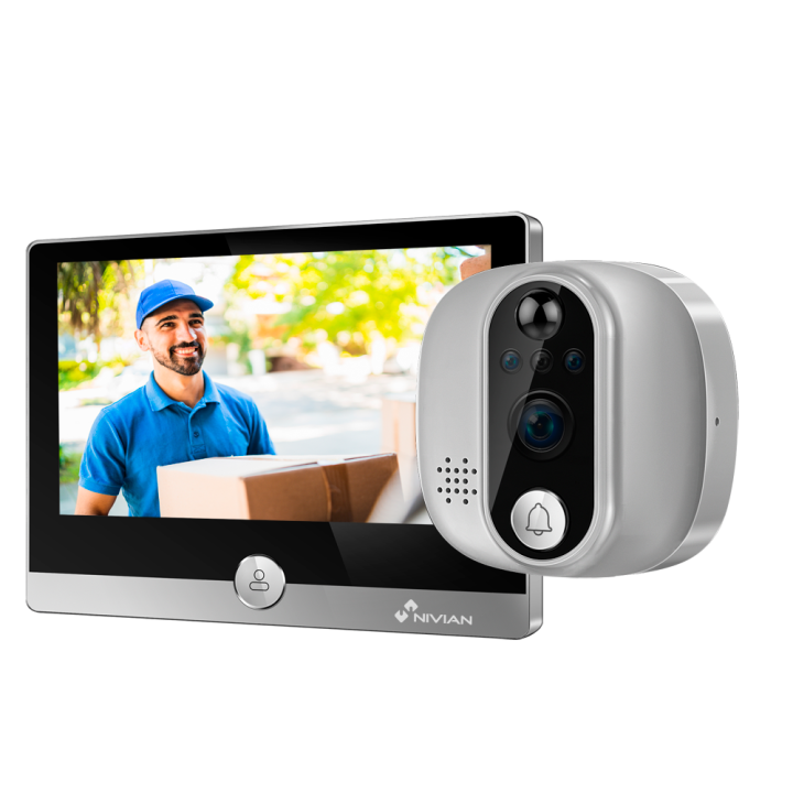 NIVIAN RETAIL NVS-IPC-DOORVIEW1 Cámara IP PTZ de 2MP con PoE, Wi-Fi, IP66, Doble Iluminación, microSD
