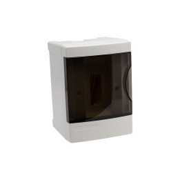 Distribution box wall mounted 2 modules, transparent door, IP40
