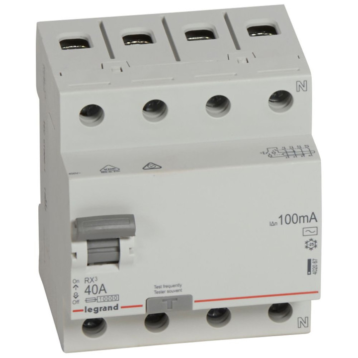 RCD LR - 4P - 400 V - 40 A - 100 mA - AC type