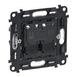 Double RJ 45 Cat. 6 data socket Valena InMatic - UTP