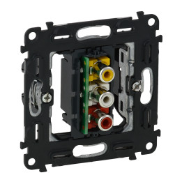 Prise triple RCA Valena InMatic