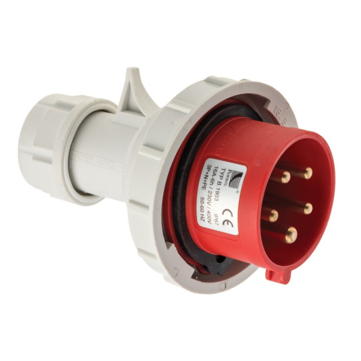 Toma de corriente móvil 3P+N+T 16A IP67