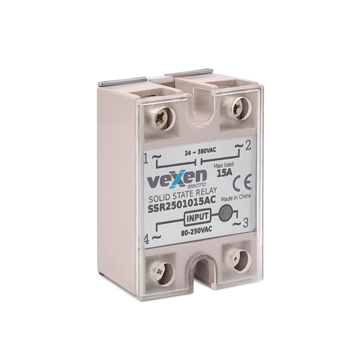 Relais statique 1NO, 15A, 80-250VAC