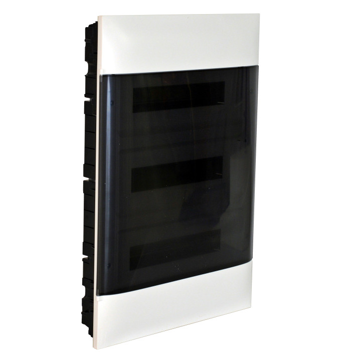 LEGRAND ARMOIRE AFFLEURANTE 3X18M PORTE FUMÉE BORNIER E+N POUR MUR MAÇONNERIE