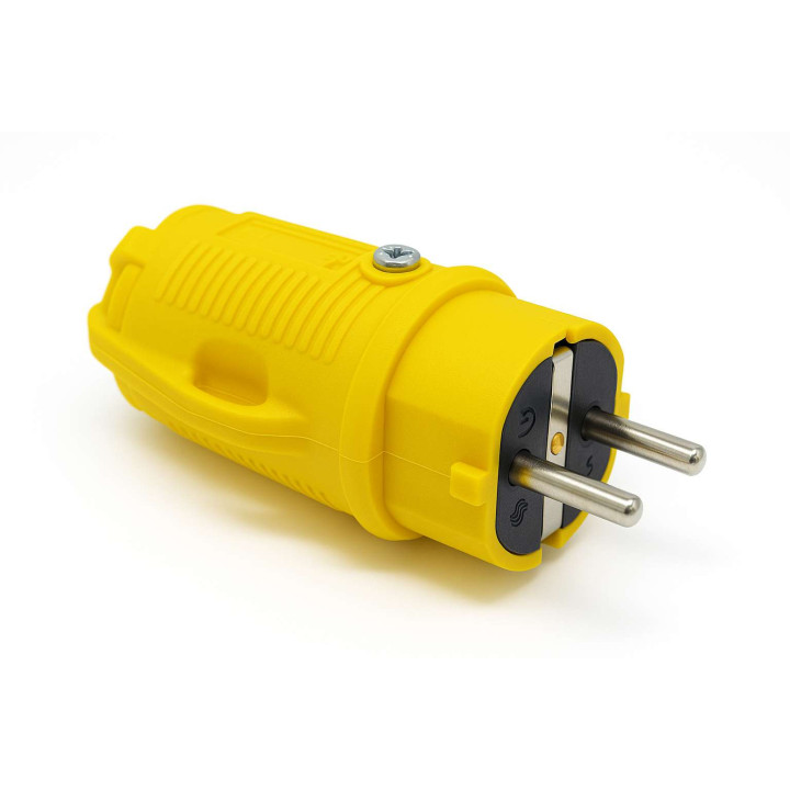 Goma PRO, enchufe amarillo 2P+T 16A 250V IP54