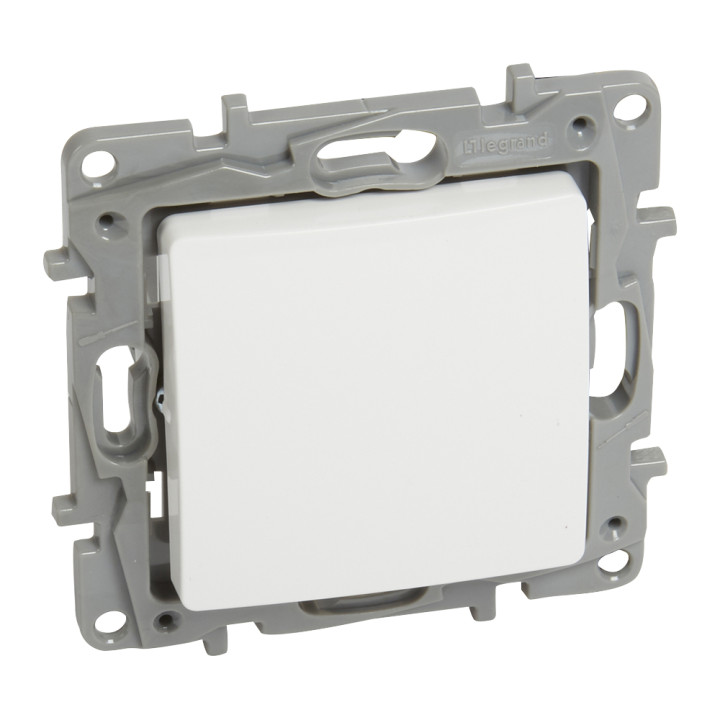 One-way switch Niloe - 1-gang - 10 AX - 250 V - automatic terminals - white