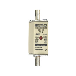 NH fuse-link gG, 500VAC, size 000, 32A double indicator/live tags