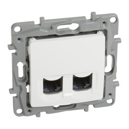 2 x RJ 45 Cat.6 UTP socket Niloe - 9-contact - white