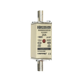 NH fuse-link gG, 500VAC, size 000, 20A double indicator/live tags