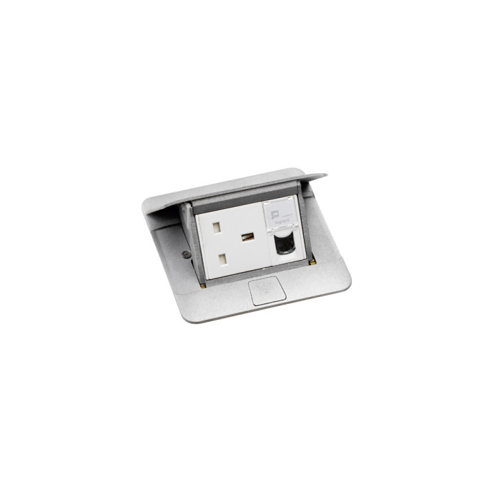 Legrand Pop-Up 3 модуля алюминий
