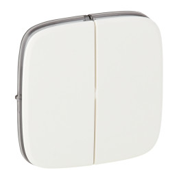 Cover plate Valena Allure - 2-gang switch/push-button - white