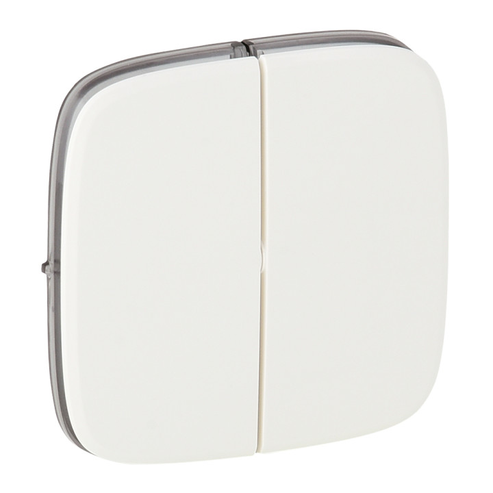 Cover plate Valena Allure - 2-gang switch/push-button - white