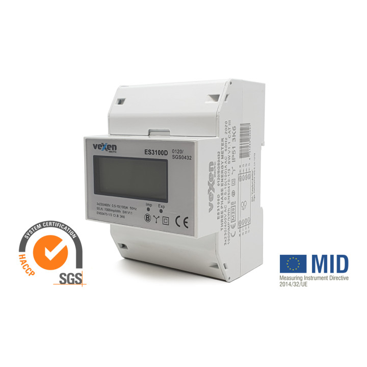 ESM3100D трехфазный счетчик 100А MID