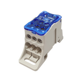 Bloc de distribution DT160 160A en entrée 1x70mm2, 1x16mm2 ; sortie 6x16mm2
