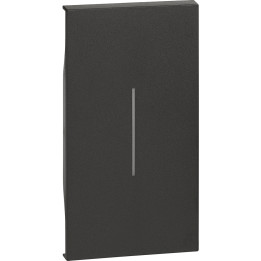 Tapa iluminable de 2 módulos - neutro. Para dispositivos artículo K4672M2L y K4652M2. Negro.