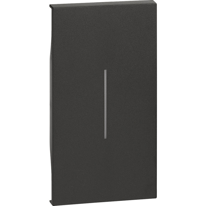 Tapa iluminable de 2 módulos - neutro. Para dispositivos artículo K4672M2L y K4652M2. Negro.