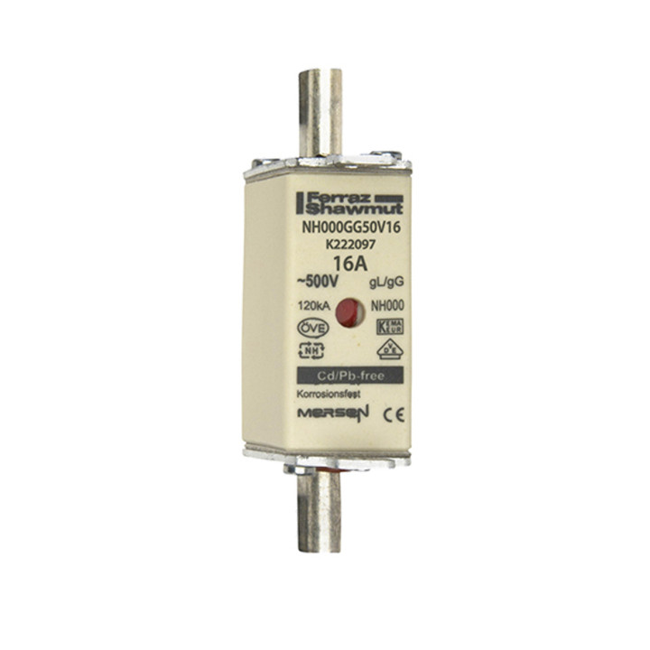 NH fuse-link gG, 500VAC, size 000, 16A double indicator/live tags