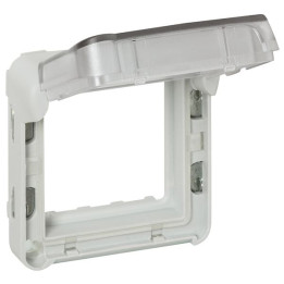 Marco soporte Plexo 55 - para Mosaic 2 mod - IP 55 - con trampilla ahumada
