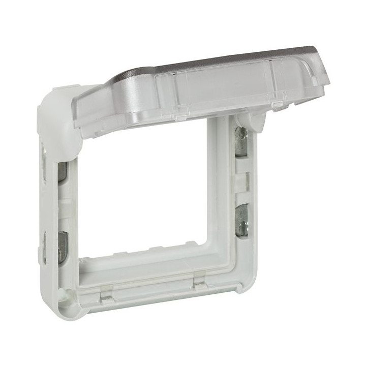 Marco soporte Plexo 55 - para Mosaic 2 mod - IP 55 - con trampilla ahumada