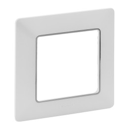 Placa Valena Life - 1 módulo - blanco/cromo