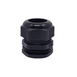 M40-Kabelverschraubung aus schwarzem Kunststoff, IP68, 22–32 mm