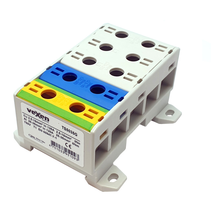 Bornier universel TS5035G 3LPEN Al/Cu 5x1x2,5-35mm2