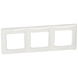 PLACA 3 POSTES HORIZ. BLANCO