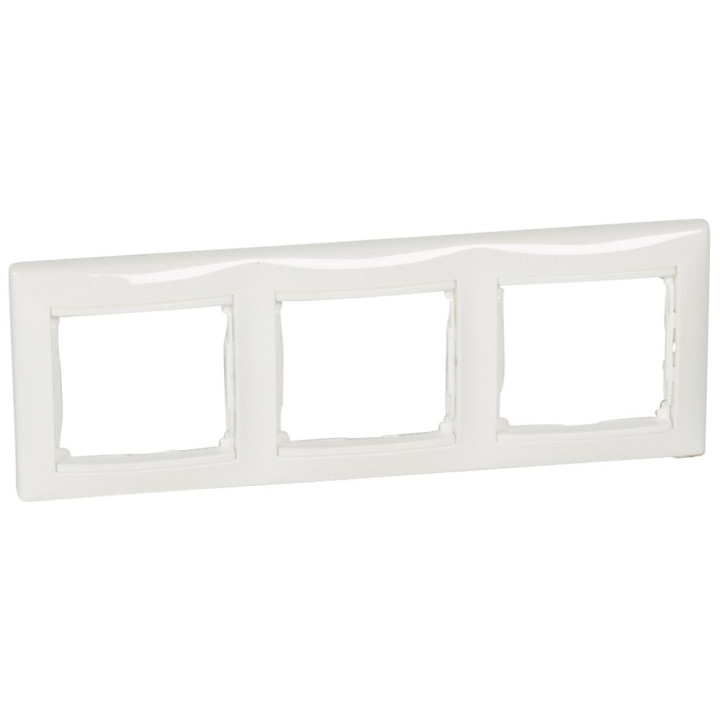 PLACA 3 POSTES HORIZ. BLANCO