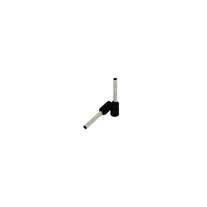 Embout isolé 1,5mm2/10mm, noir, 100 pcs