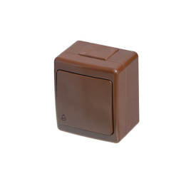 Pulsador BETA superficie marrón IP44