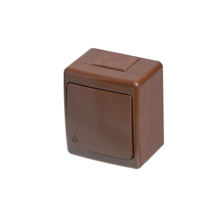 Pulsador BETA superficie marrón IP44