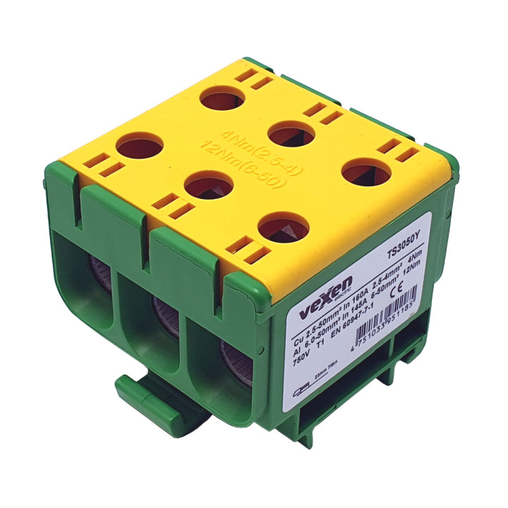 Bornier universel TS3050Y PEN Al/Cu 3x2,5-50mm2