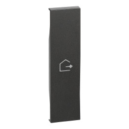 Tapa iluminable de 1 módulo - Símbolo SALIDA. Para dispositivos artículos K4672M2L, K4652M2 y K4652M3. Negro.