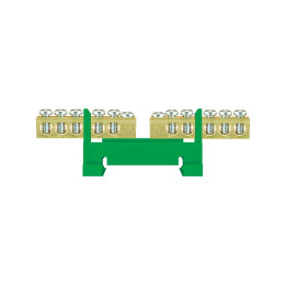 Clamp green 2x5x16mm2 DIN rail