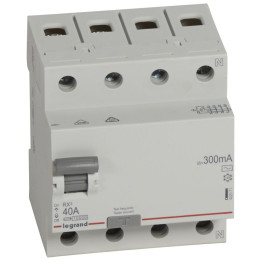 RCCB RX3 - 4P - 400 V - 40 A - 300 mA - Type AC