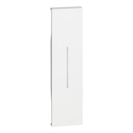 Lightable cover for Living Now switch, two-way switch and push-button - 1 module - white
