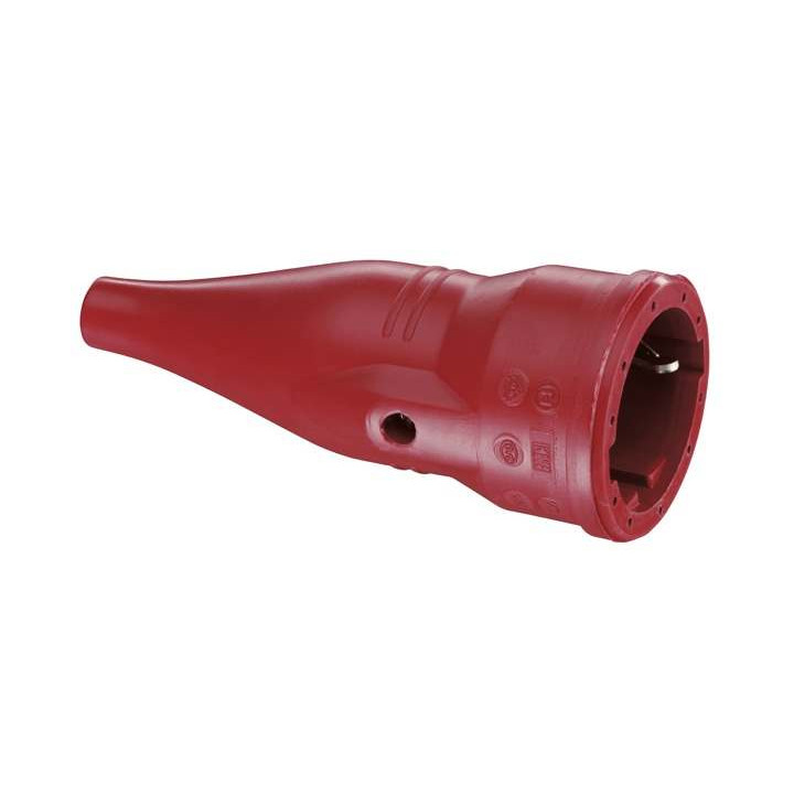 Connecteur en caoutchouc SCHUKO, rouge