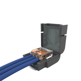 ShellBox gel insulated connection box IPX8 with 3-way Wago connector 0.2-4mm2
