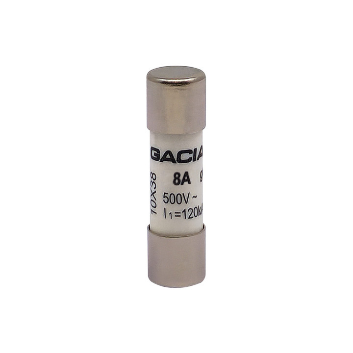 10x38 gG 8A cylindrical fuse link 500VAC