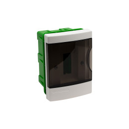 Coffret encastré 2 modules avec porte transparente