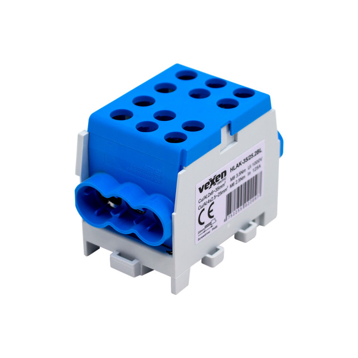 Borne HLAK Al/CU 2x35-4x25mm - bleu