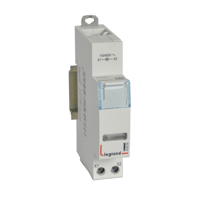 Indicateur LED - blanc 110/400 V - 1 module