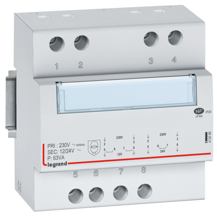 Legrand RX3 трансформатор безопасности 230V/24-12V 63VA