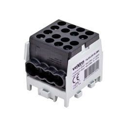 Borne HLAK Al/CU 2x25-6x16mm - noir