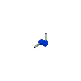 Manchon isolé double extrémité 2,5mm2/10mm, bleu, 100 pc