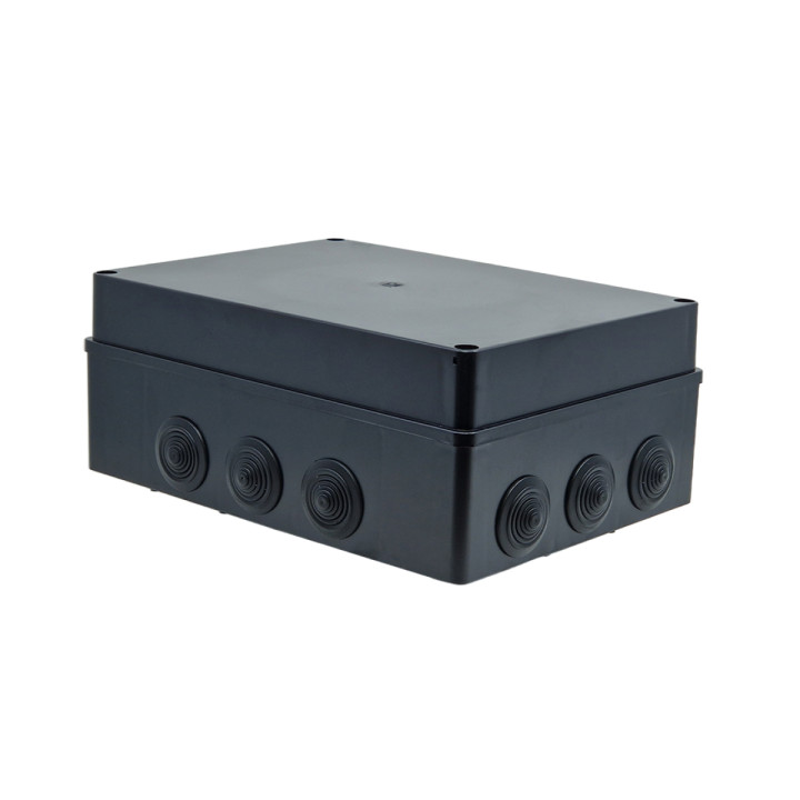 S-BOX box surface mounting IP65 300x220x120mm with glands black UV